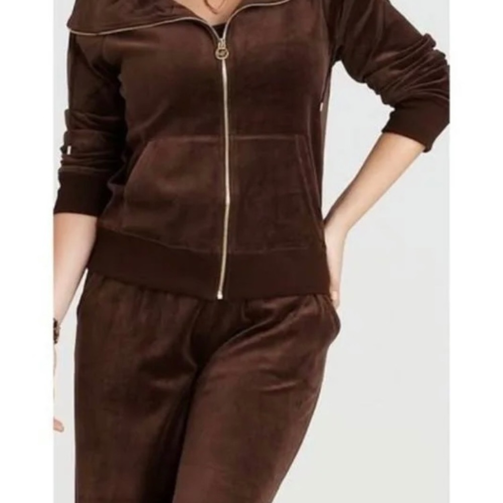 Michael Kors Brown bundle velour track suit GUC XL/L